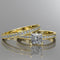 1ct Princess Cut Diamond Gold Bridal Set - 02US33B